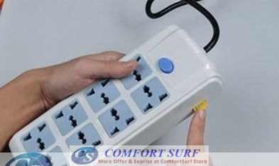 8 in 1 Power Extension Plug Socket with Hidden Quadband GSM Listening Spy Device